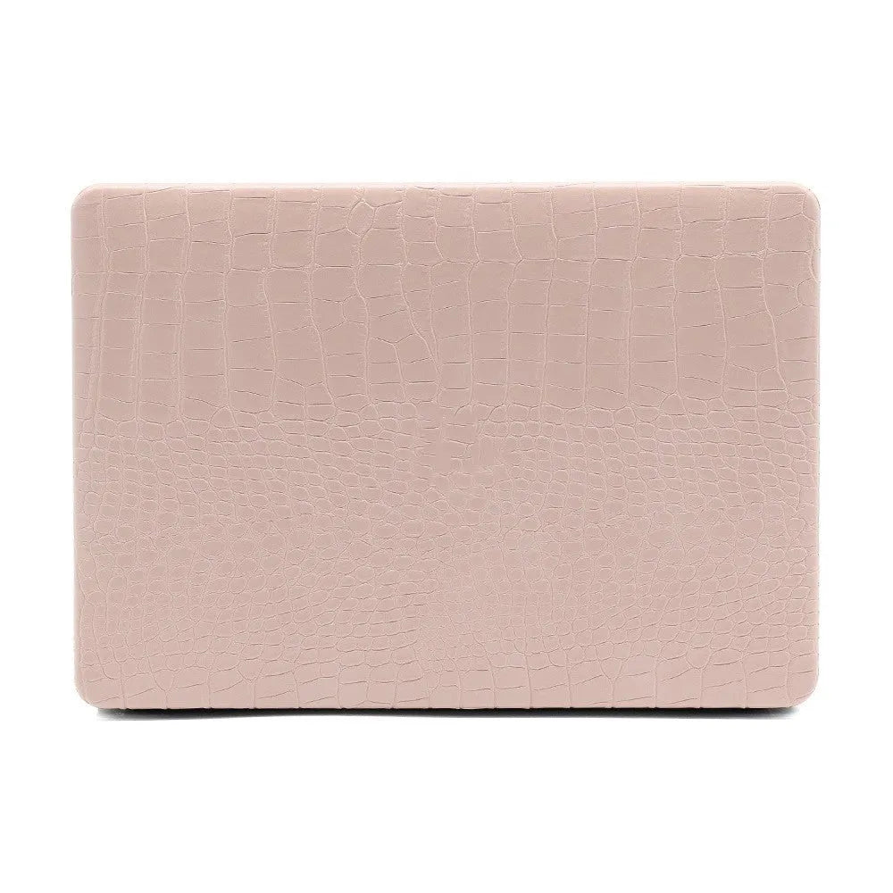Laptop protective case with crocodile pattern texture and hollowed Apple logo for MacBook Pro and Air