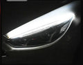 Silicone car LED daytime running light strip with wires, showing flowing turn signal effect.