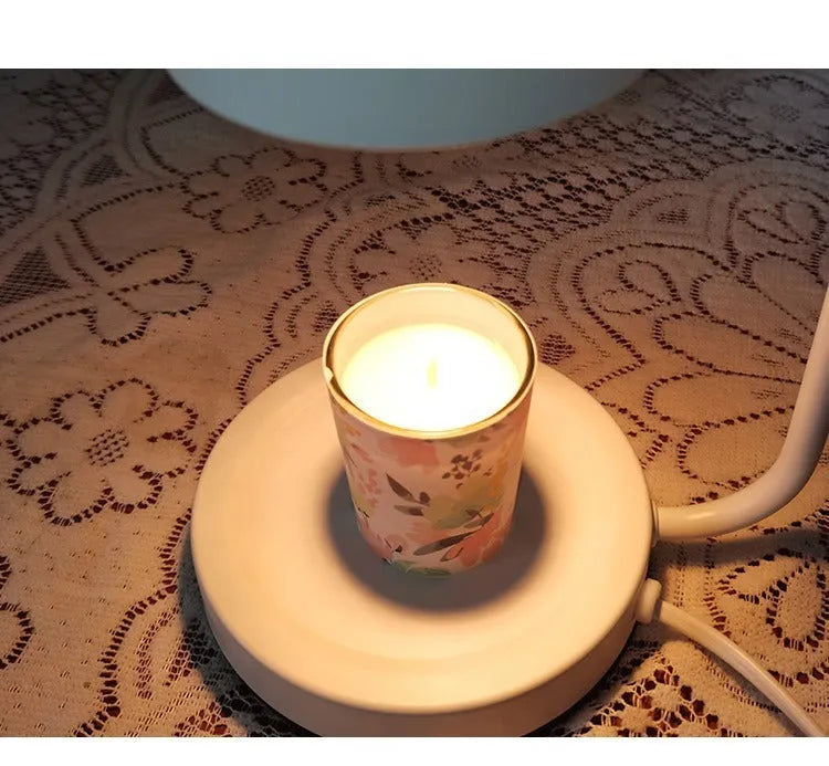 European style white aromatherapy wax melting lamp with dimmer switch and 1.5 metre cord