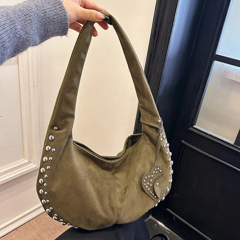 Women's soft plush strapless tote handbag in a retro style, shown in multiple colour options.