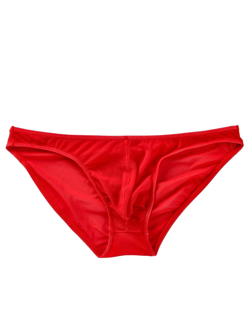 Men's black ice silk triangle mid waist shorts with quick-drying nylon fabric
