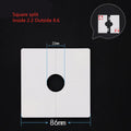 ABS decorative sticker covering ring for wall holes, available in 100mm, 86mm, and 90mm sizes with 3M glue