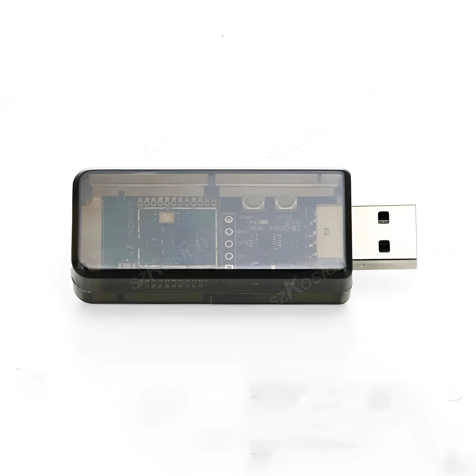 Silicon Labs EFR32MG21 Zigbee USB dongle with plastic shell for Home Assistant connectivity
