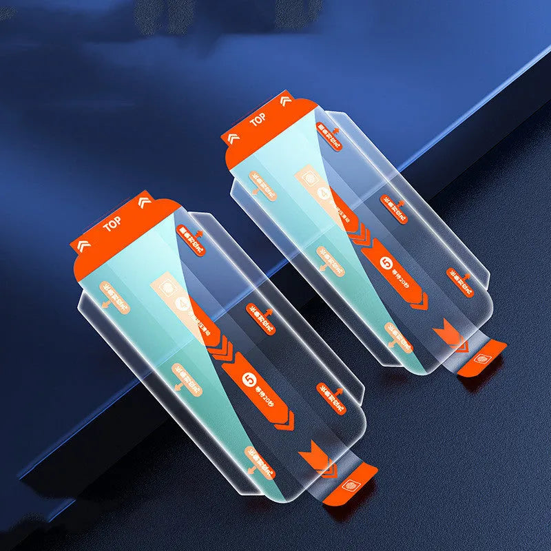 Anti-peep tempered glass screen protector for iPhone with electroplating finish and clean room applicator