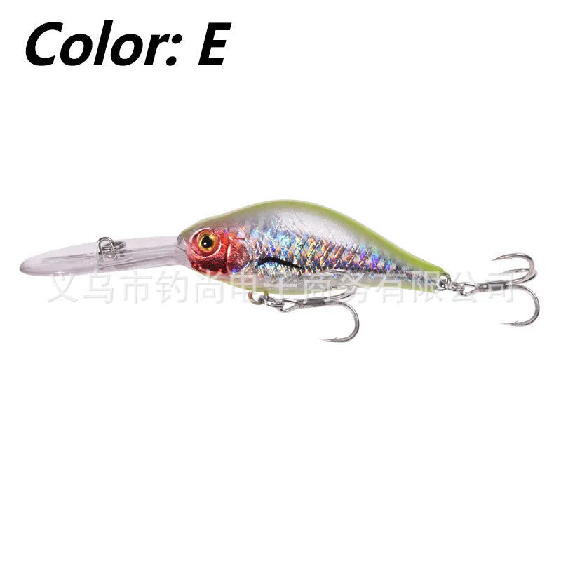 10.5cm floating rock minnow fishing lure with long tongue board in various colour options