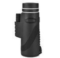 Black 40x60 monocular telescope with waterproof nitrogen construction and FMC coated lenses