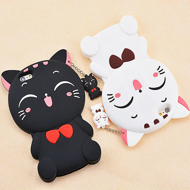 Soft silicone edge-proof phone case for iPhone and Samsung models in one of four available styles