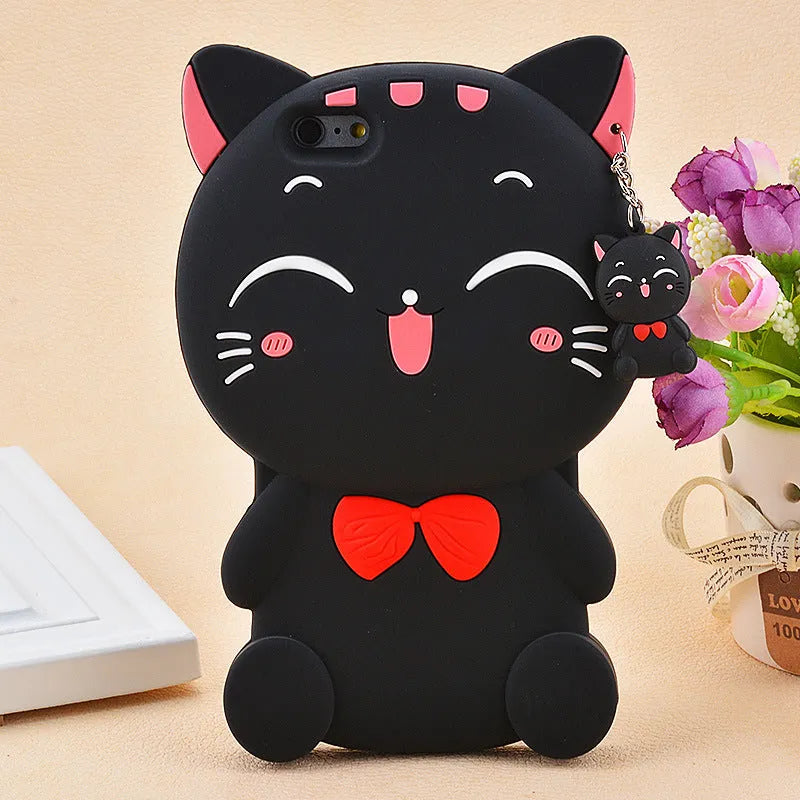 Soft silicone edge-proof phone case for iPhone and Samsung models in one of four available styles