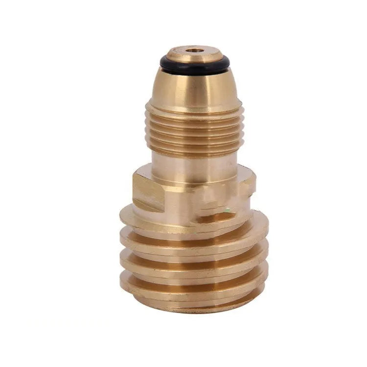 Brass gas adapter with taper external thread for brazier copper connections