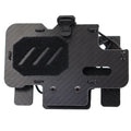Carbon fibre folding navigation board mounted on MOLLE tactical vest, black open version