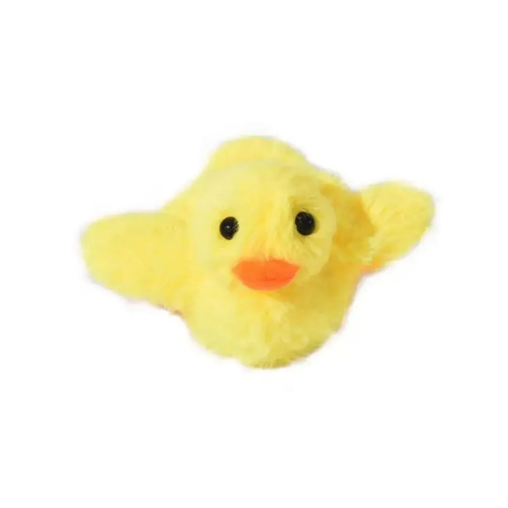 Yellow flapping duck cat toy with vibration sensor and USB charging cable