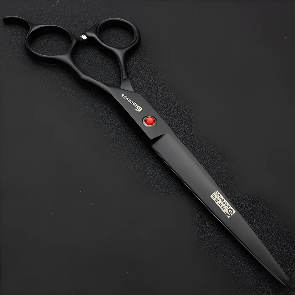 Poodle grooming scissors 440C steel 19cm length black handle