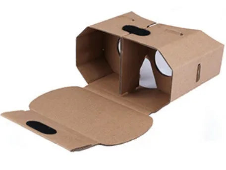 White paper virtual reality VR glasses viewer for mobile phones with 153mm x 83mm size.