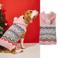 Green diamond pattern knitted sweater for a small dog, shown on a mannequin.