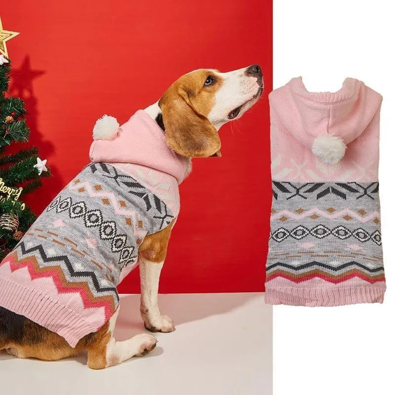 Green diamond pattern knitted sweater for a small dog, shown on a mannequin.