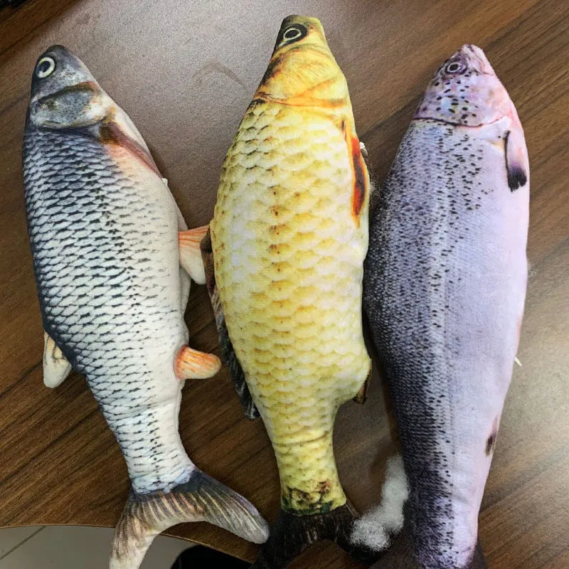 30cm multicolour electronic jumping fish cat toy with USB charging cable