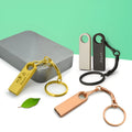 Custom logo USB 2.0 flash drive with shockproof casing, 10 units per lot, capacities 2GB to 128GB