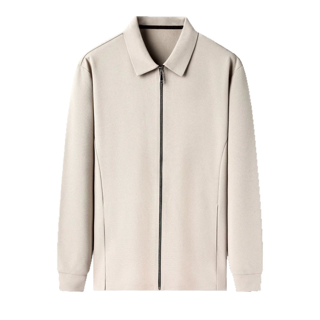 Men's apricot coloured business casual jacket with long sleeves and a straight hem.