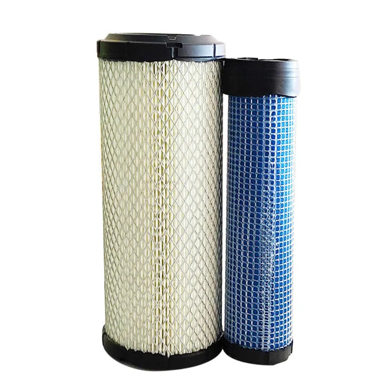 Donaldson 1027 model air filter with straight head and elbow connection, showing folded filter element.