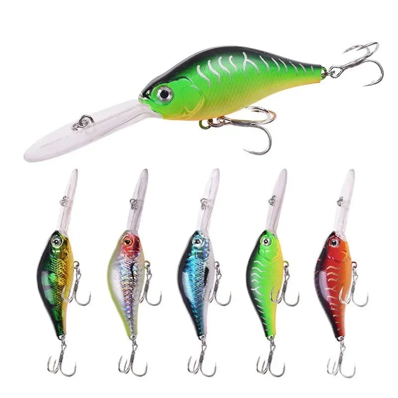 10.5cm floating rock minnow fishing lure with long tongue board in various colour options