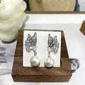 Fresh elegant minimalist women's high-end design earrings golden cats eye stone option