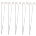 Pack of 10 white PP plastic car window flag pole holder mounts