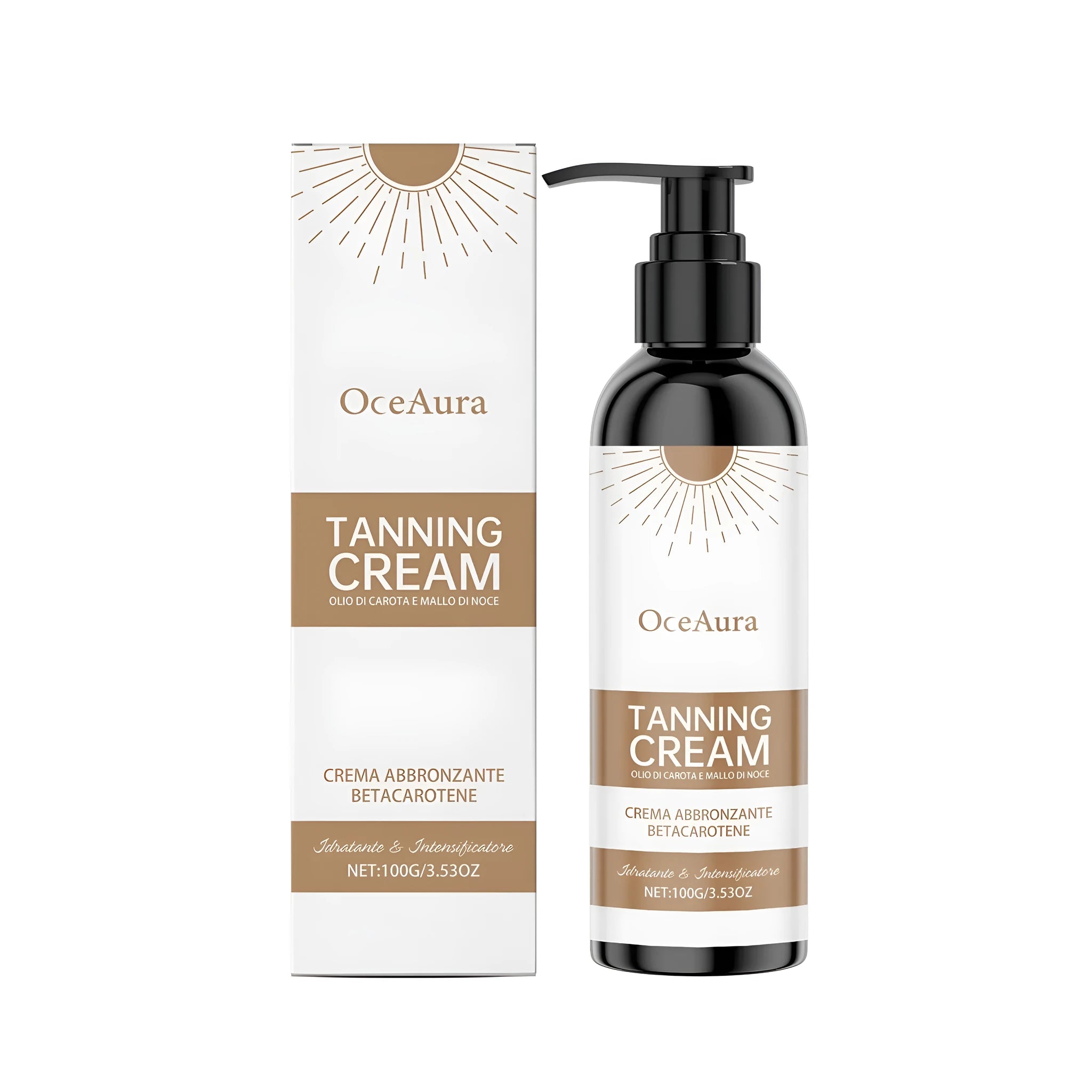 100g jar of moisturising blackening cream with carrot oil and glycerin formula