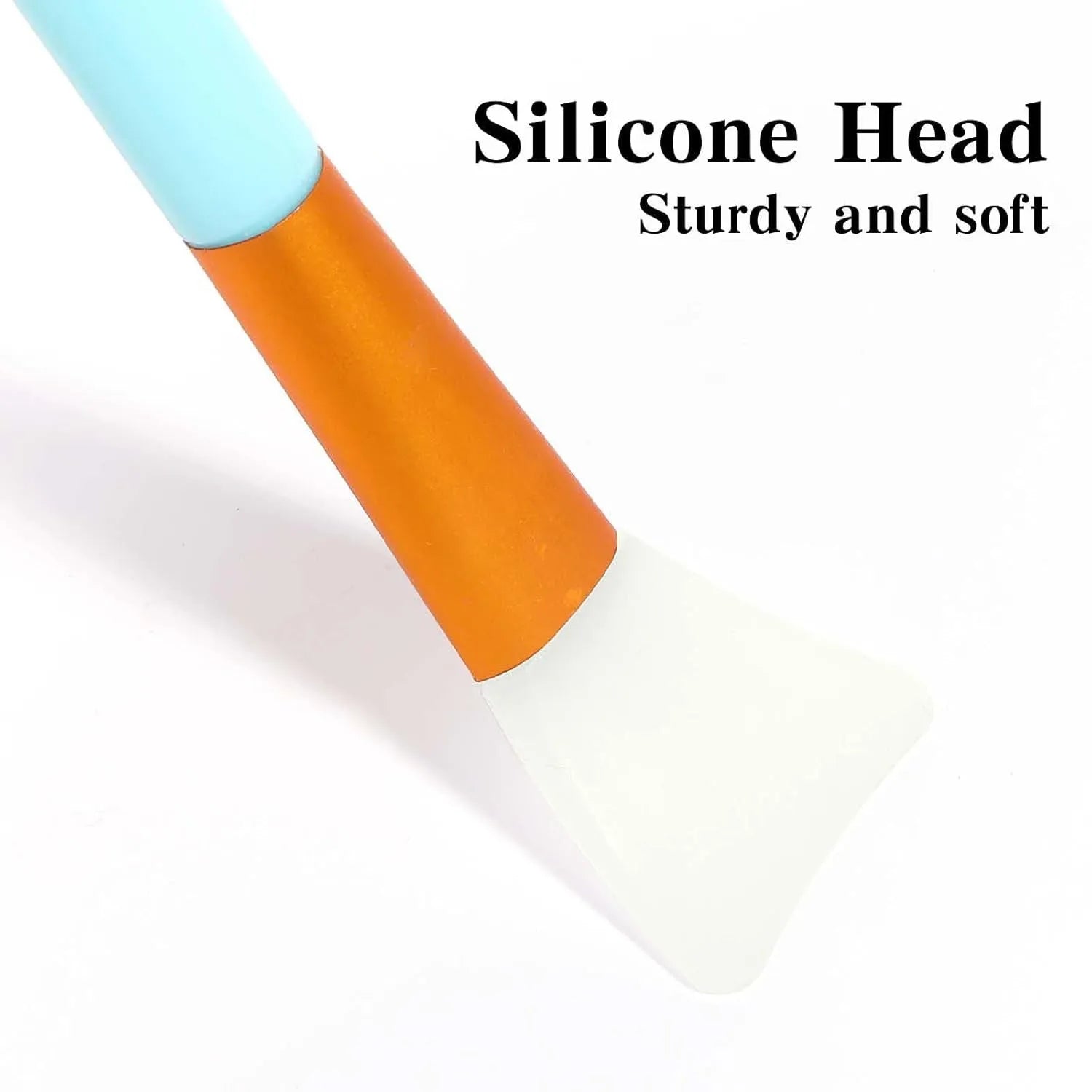 Reusable silicone face and body mask applicator brush in six colour options on a white background.