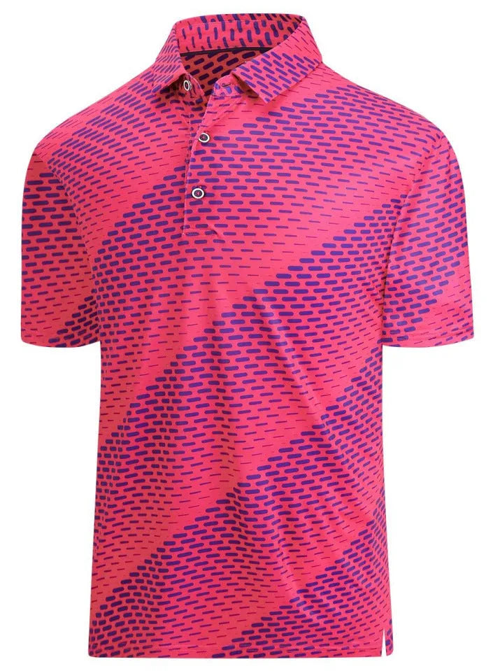 Men's 3D print graphic t-shirt with zipper decoration detail in Japanese retro style.