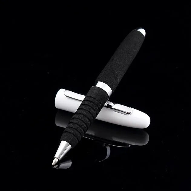 EVA metal cap mini ballpoint pen with 1.0mm tip showing seven refill colour options