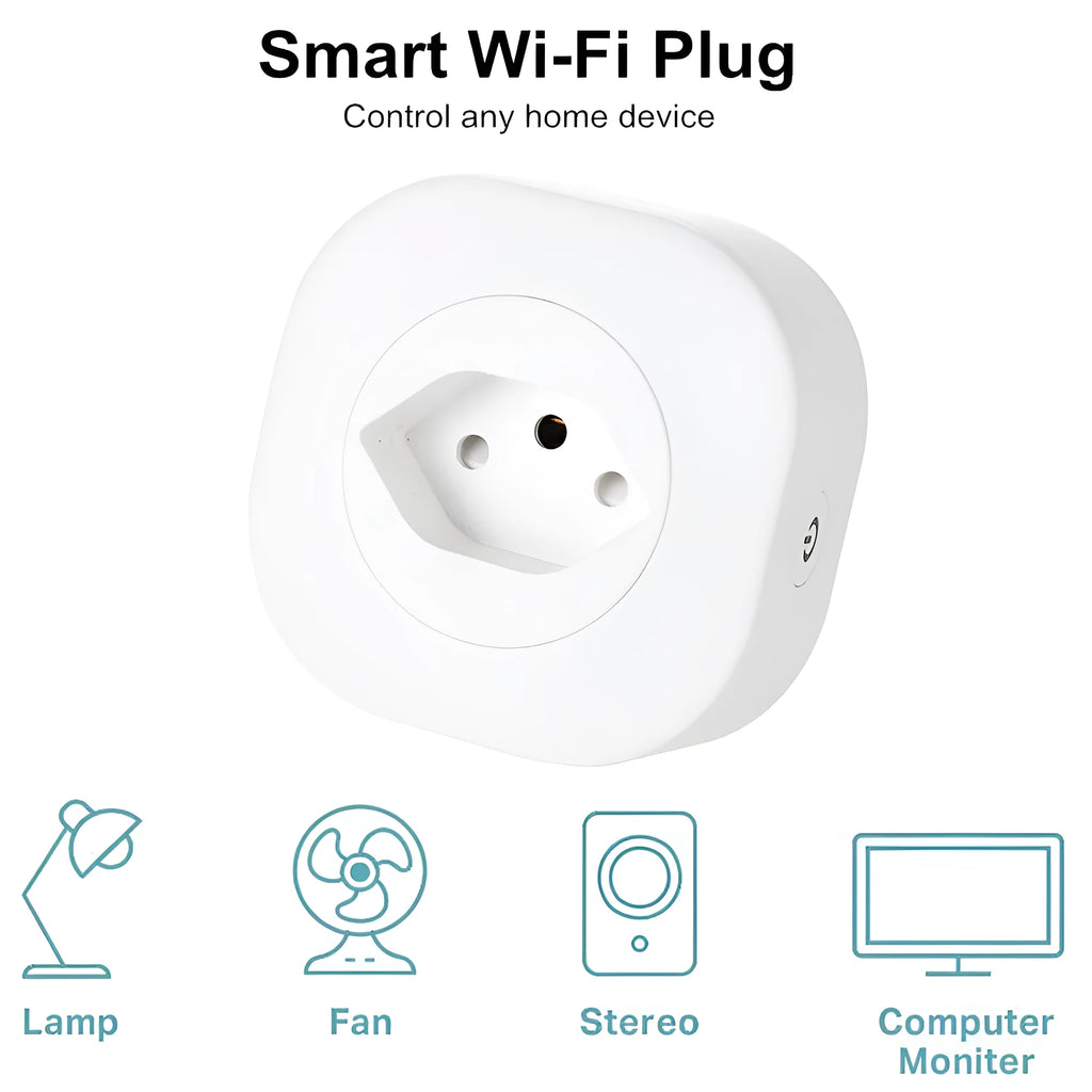 White smart socket plug with EU/US/Swiss plug styles for WIFI voice control