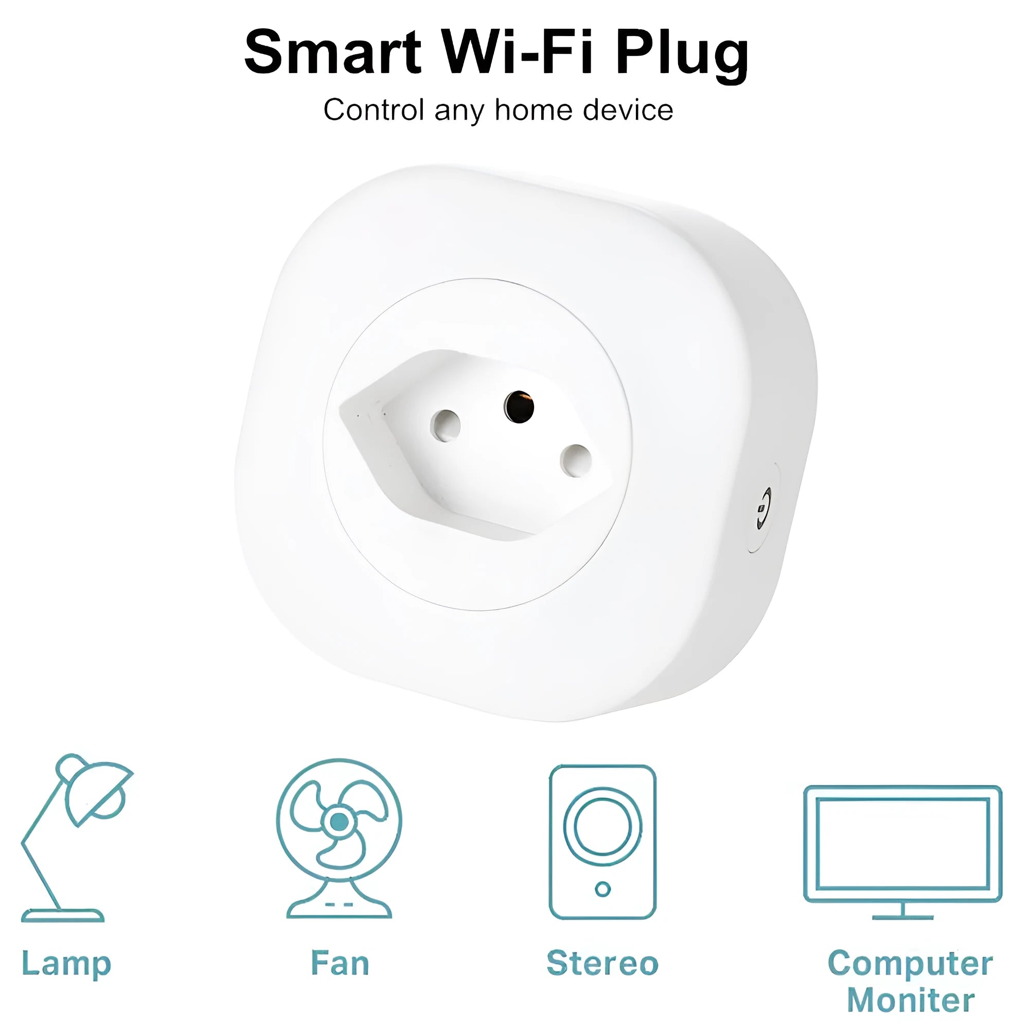 White smart socket plug with EU/US/Swiss plug styles for WIFI voice control