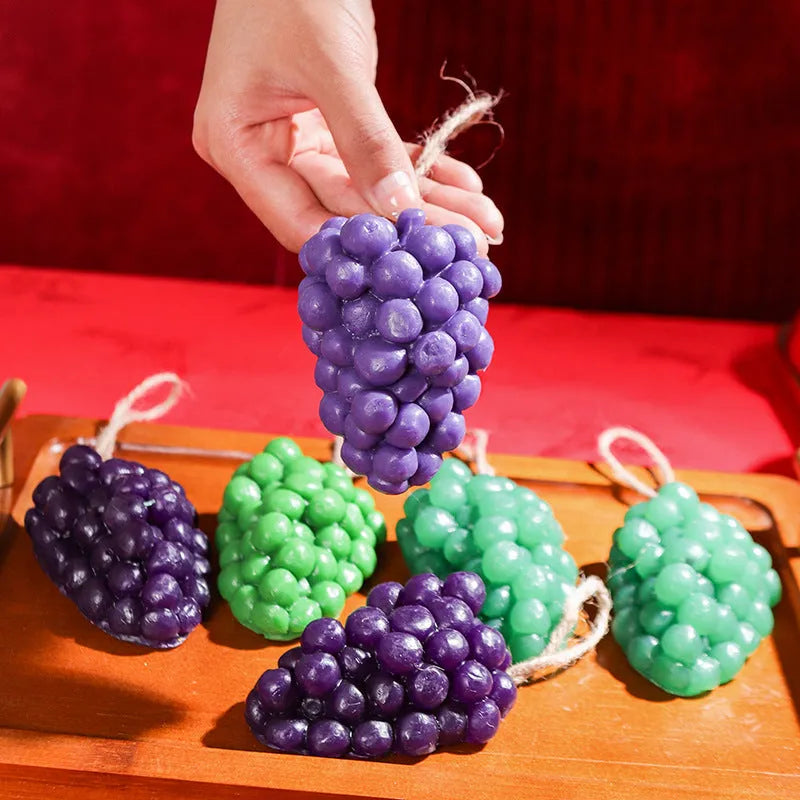 Purple and green handmade grape soap bars weighing 80g for natural bathing cleansing