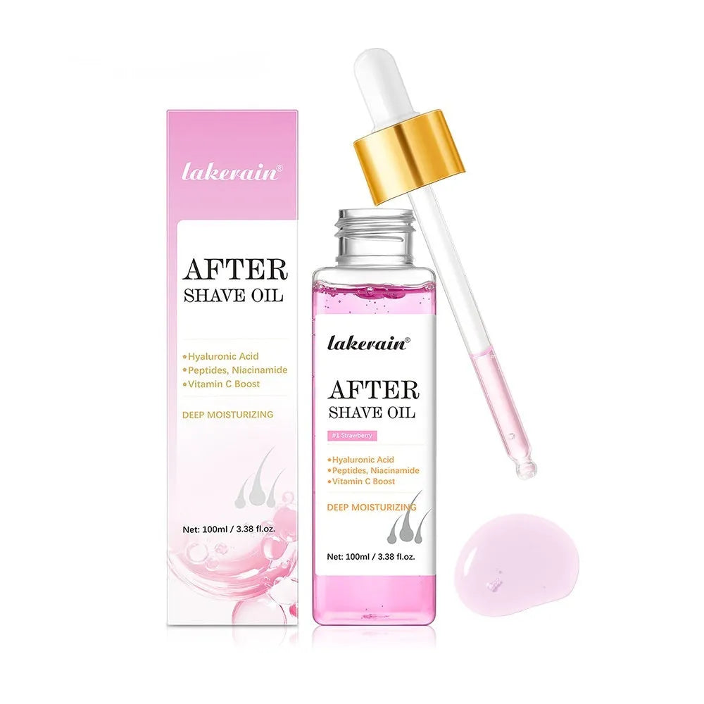100g pogonotomy treatment oil in three flavours: Apple, Donut, Strawberry for skin moisturising and smoothing