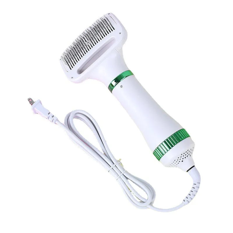 Pet hair dryer with hot air comb, three-gear adjustment, 300W, for dogs and cats