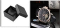Mechanical watch with 46mm dial, transparent case back, flat-topped cone crown, European style