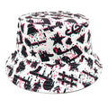 Musical Note Pattern Printing Bucket Hat Dome Crown Polyester Outdoor Travel Size M