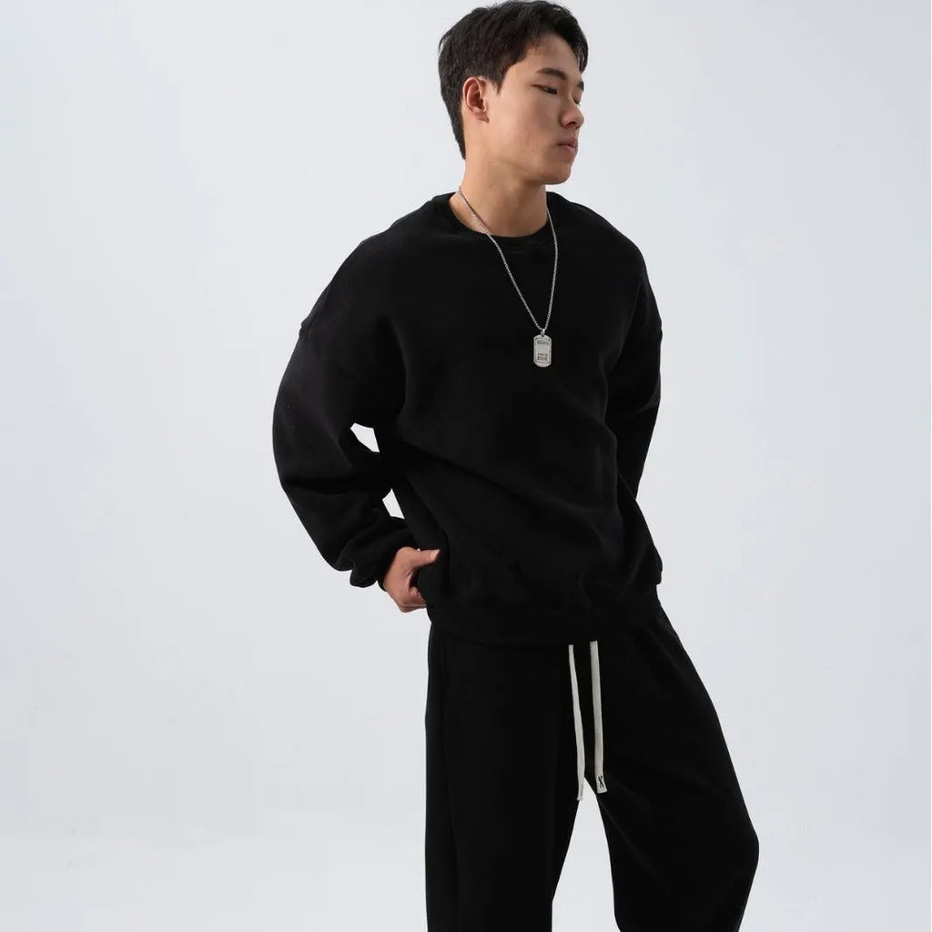 Men's polar fleece sports suit set with padded trousers in army green colour
