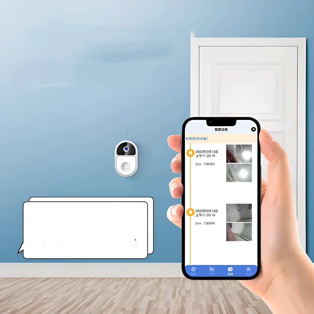 Doodle Smart Visual Doorbell V8 with two-way intercom USB charging black or white outdoor room use