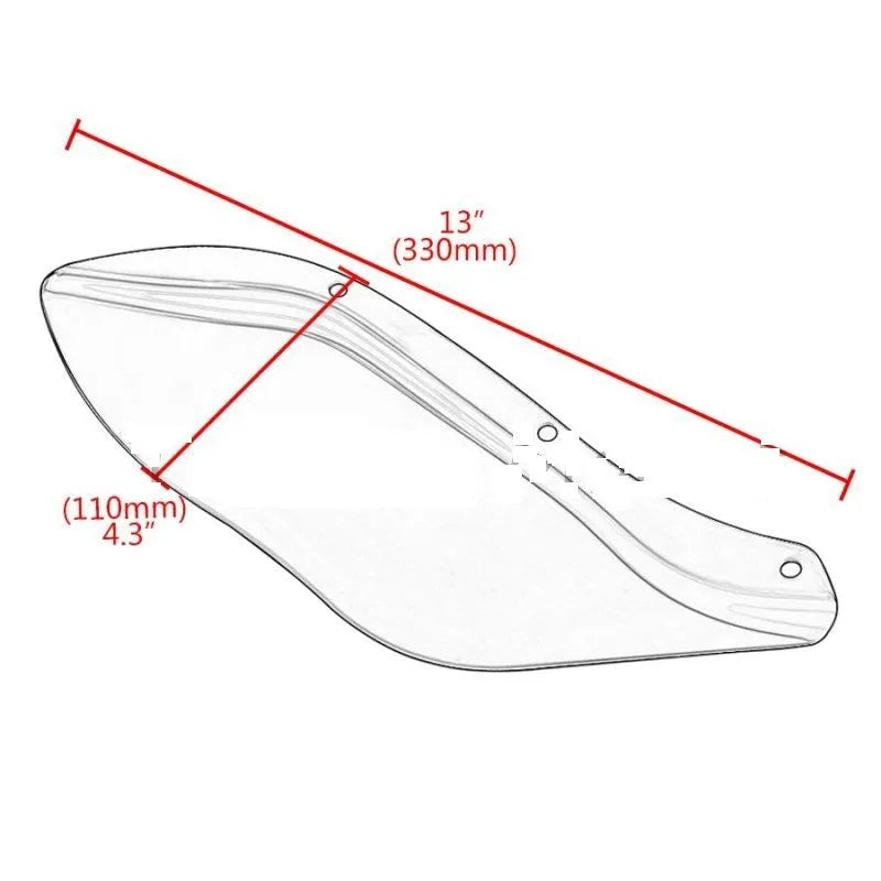 Harley Davidson motorcycle side wing head covers in black and transparent options for Touring models