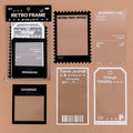 Frame Series retro film journal decorative stickers with transparent PET base paper