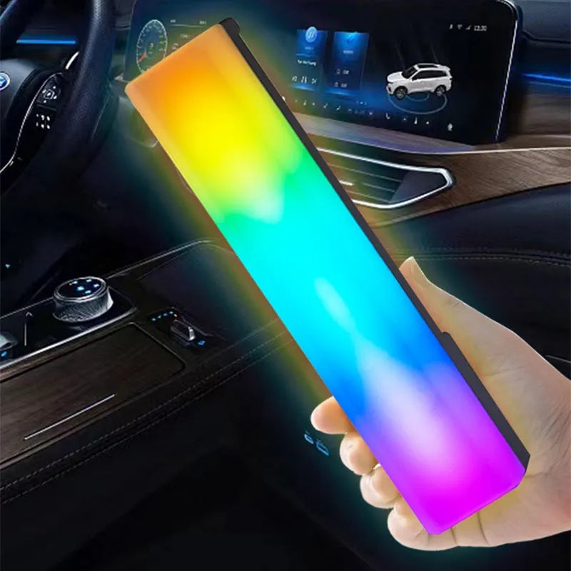 3D RGB music voice-activated rhythm lamp in black or white shell for PC gaming decor