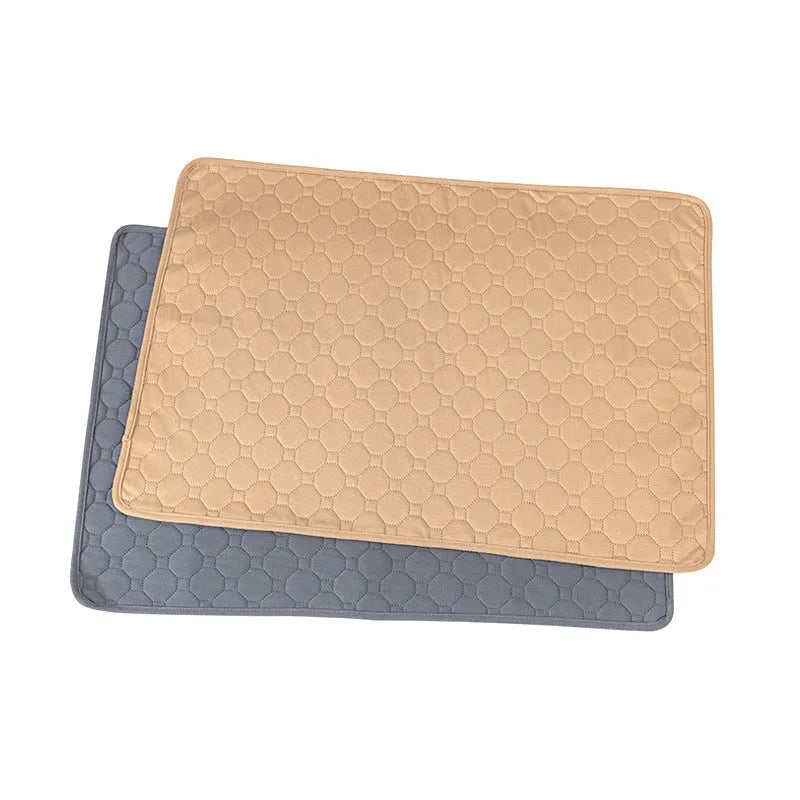 Pet Parents washable dog pee pad in grey with multi-layer fabric, triple stitch binding, and neutral colour for home use