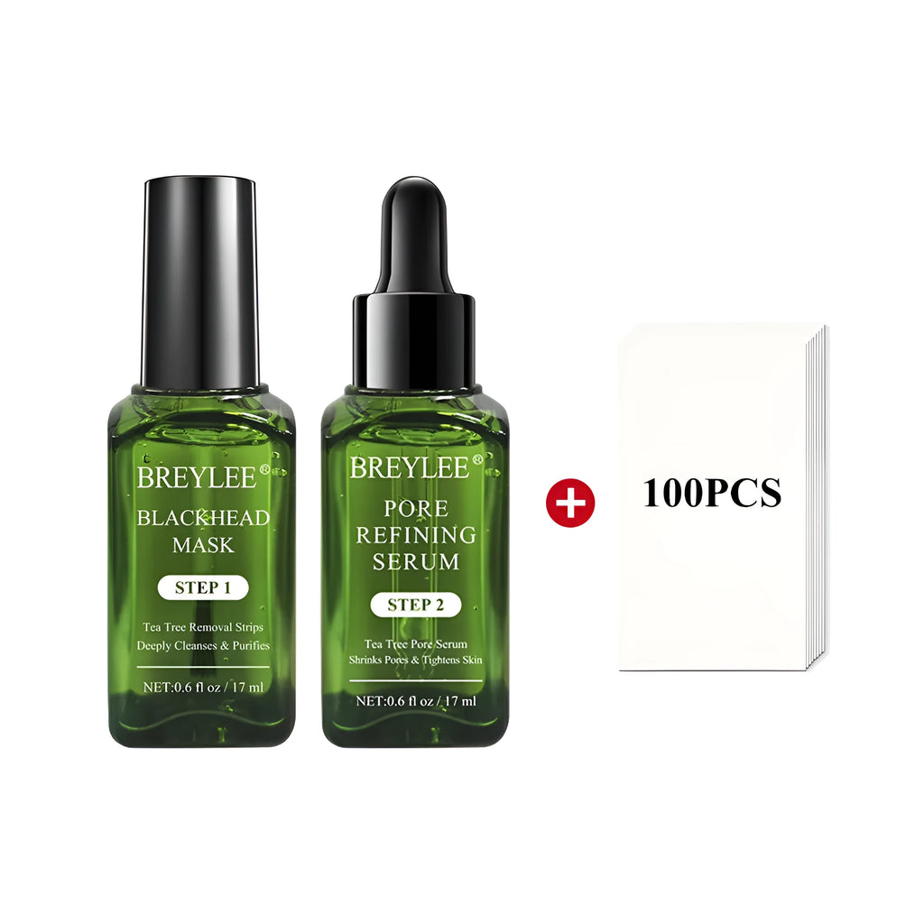 Blackhead Shrinking Combination Kit with two bottles: Blackhead Nasal Liquid and Blackhead Shrinking Serum Series