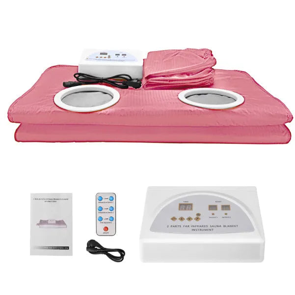 Electric blanket sauna slimming 650W portable anti-static grey polyester wool flannel Oxford cloth PVC with sleeves and remote
