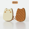 Blue silicone pet comb with sponge head for static adsorption of cat and dog hair.