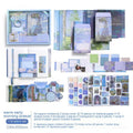Retro style creative journal gift box with A6 notebook, decorative papers, envelopes, cards, and artistic accessories