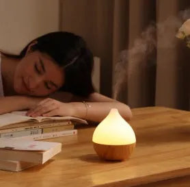 Asakusa wood grain finish aroma diffuser with 100ml water tank and USB cable