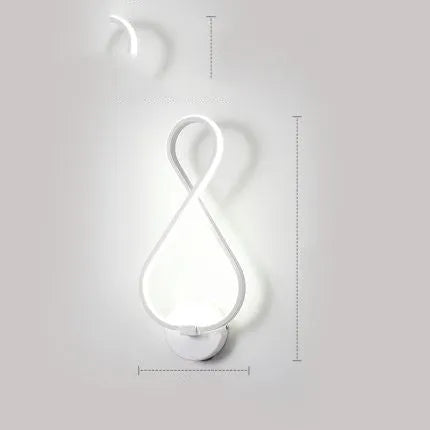 Nordic minimalist LED wall lamp with silicone shade for bedside use, black finish