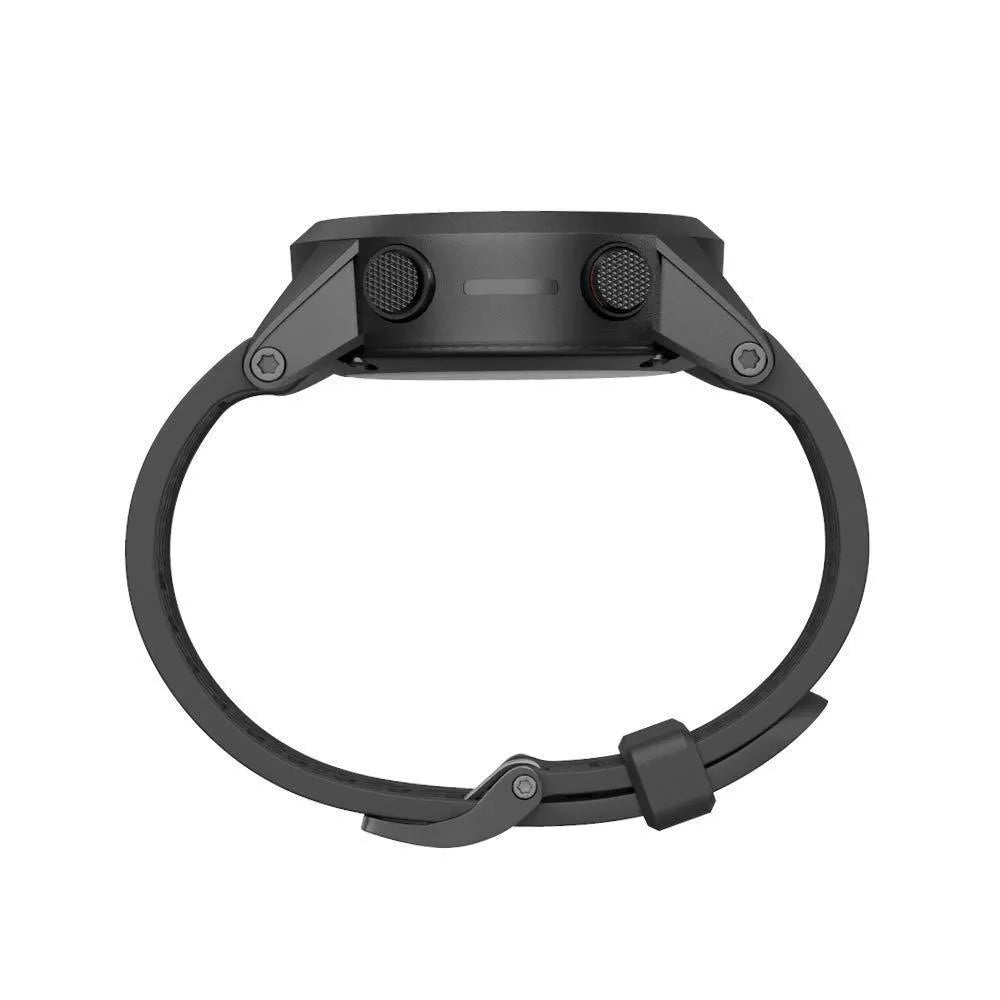 Black silicone sports watch strap with 26mm lug width for Jiaming watches